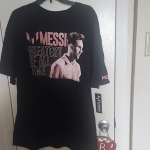 Messi Black and Pink Graphic Tee